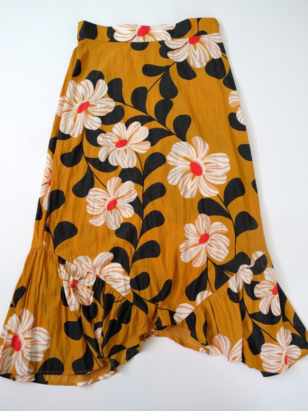 Anthropologie Eva Franco Ikebana Skirt size 2 XS Floral Ruffle